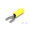 Te Connectivity Fork Terminal, #10 Stud Size, 10 AWG, 600 V, Vinyl Insulated, Yellow 34176 - alternate 1